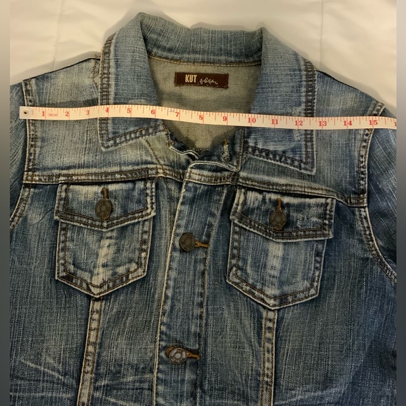 Kut from the Kloth Denim Distressed Jacket-Size XS - Picture 10 of 14